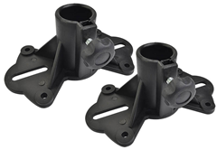 2 x External Fitting Top Hat for Speaker Cabinets Fits Standard 35mm Poles